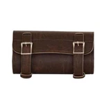 Antique Brown Motorcycle Tool Bag - Milwaukee Two Quick Release Buckles. Fixed Price $28.99.