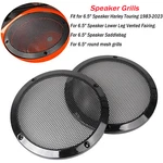 6.5" Saddlebag Lid Speaker Grill Cover Lower Vented Fairing For Harley Touring. Fixed Price $46.00.