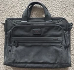 Tumi Alpha Slim Deluxe Portfolio Briefcase Laptop Bag Nylon 26110D2 No Strap. Fixed Price $66.49.