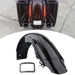 Vivid Black Stretched Extended Rear Fender For Harley Touring Road Electra Glide. Fixed Price $330.36.