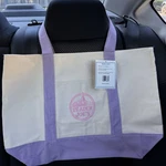 Trader Joes Large Lavender Purple Canvas Tote Bag 2026 Viral Drop Rare Us Stock. Fixed Price $15.99.