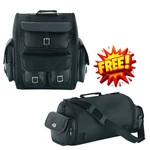 Large Motorcycle Sissy Bar Travel Luggage Bags W/studs Harley Indian Honda. Fixed Price $137.68.