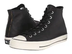 Converse Chuck Taylor All Star Hi Top Black Leather Sneakers Size 8. Fixed Price $99.99.