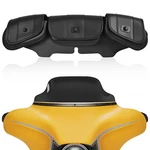 8" Black Motorcycle Windshield & 3 Pocket Fairing Bag For Harley Touring. Fixed Price $70.79.