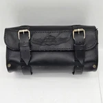 Harley Davidson Black Leather Motorcycle Handlebar Fork Tool Bag Pouch Logo. Fixed Price $25.00.