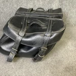 Tour Master Slant Mounted Leather Saddlebags W/brackets 17"X6"X9" M63C. Fixed Price $80.00.