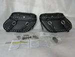93-17 Harley Davidson Fxd Dyna Leather Pros Detachable Studded Saddlebags LP3157. Fixed Price $499.99.