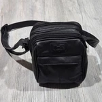 Vtg Kawasaki Black Leather Multi Use Carrying Case Zipper Bag W/shoulder Strap. Fixed Price $29.99.