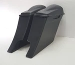 Dual Exhaust Stretched Saddle Bags 6" Inches Harley Davidson Touring Flh Bagger. Fixed Price $450.00.