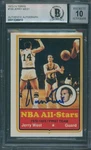 1973/74 Topps #100 Jerry West Beckett Authentic Signed Auto *6418. Fixed Price $199.00.