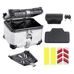 45L Motorcycle Top Case Scooter Luggage Storage Trunk Rear Tour Tail Box Silver. Fixed Price $90.99.
