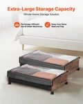 Under Bed Storage With Wheels 25.6X18.1X7.1 Inch Rolling Bags Pack. Fixed Price $47.99.