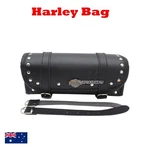 Front Rear Fork Leather Tool Luggage Bag Harley Chopper Softail Dyna Cruiser Blk. Fixed Price $47.54.