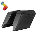 Hogworkz Color Choice 4" Stretched Dual Saddlebags W/ Lids Harley '14-'19 Flh. Fixed Price $584.98.