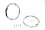 Chrome Rear Tour-pak Speaker Trim Set For Harley Davidson By V-twin. Fixed Price $38.10.