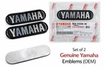 2X Genuine Yamaha Emblem Badge Logo Black Oem BKW-F8368-00 8.5CM 2.5CM. Fixed Price $38.50.