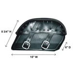 15" W X 8.75" Studded Slanted Motorcycle Pvc Saddlebags For Harley - UDC12. Fixed Price $136.00.