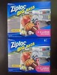 2X New Ziploc Big Bags 4 Count Xl Stand & Fill Expandable Bottom 2'X 20. Fixed Price $64.00.
