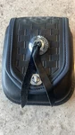 Genuine Harley Flsts Heritage Springer Sissy Bar Bag - Blue Trim. Fixed Price $365.00.
