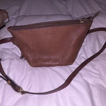 River City Leather Brown Pebbled Shoulder Bag, Zip Closure. Fixed Price $65.00.