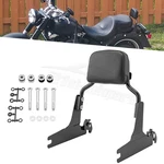 Black Backrest Sissy Bar With Docking For Harley Fat Boy Night Train Cross Bones. Fixed Price $118.99.