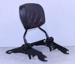 Harley Touring Black Detachable Sissy Bar With Luggage Rack Diamond Stitched Pad. Fixed Price $175.00.