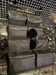 Harley Davidson 8 Velcro Chambers Roll Up Bag Padded Travel Pack Canvas W/ Buckl. Fixed Price $45.00.