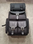 Saddlemen Plain Black S3500 Deluxe Sissy Bar Bag Motorcycle Luggage For Harley. Fixed Price $220.00.
