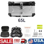 65L Motorcycle Luggage Waterproof Tail Box Scooter Trunk Storage Top Case Silver. Fixed Price $97.89.