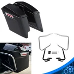 Stretched Hard Saddlebags Bracket Guard Crash Bars For Harley Street Glide 14-24. Fixed Price $257.14.