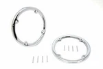 Chrome Rear Tour-pak Speaker Trim Set For Harley Davidson By V-twin. Fixed Price $38.10.