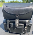 Raider Motorcycle Leather Touring Storage Luggage Bag With Removeable & Rain. Fixed Price $200.00.