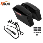 Hard Saddlebags W/conversion Brackets For Harley Softail Deluxe 84-17. Fixed Price $187.59.