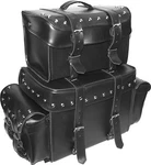 Motorcycle Sissy Bar Bag With Studs 4 Piece (SB650). Fixed Price $149.95.