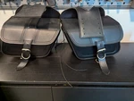 New 3505 All American Rider Box Style Slant Saddlebags Large Black Leather. Fixed Price $65.00.