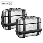 Pair Of Universal Motorcycle Side Cases 33L Givi Trekker TRK33PACK2. Fixed Price $675.28.