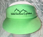 Middle Fork River Expeditions Classic Sun Visor Hat Adjustable Strap Back Green. Fixed Price $9.99.