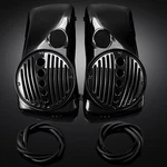 Glossy Black 8" Speaker Lids W/ Tweeter Port For Harley Touring Models 1994-2013. Fixed Price $149.95.