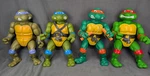 Vtg 1989 Tmnt Giant Size 13" Vinyl Action Figure Set - Full Of 4 Playmates. Fixed Price $233.75.