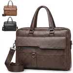 Men's Vegan Leather 14" Laptop Briefcase Business Messenger Satchel Work Bag. Fixed Price $32.96.
