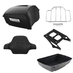 Matte Black King Trunk Backrest Pad Rack Mount Fit For Harley Touring 14-26. Fixed Price $319.80.