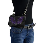 Milwaukee Leather MP8853 Women's 'flower' Black And Purple Multi Pocket. Fixed Price $33.99.