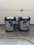 Left And Right Pannier From 2006 Bmw R1200GSA Side Damaged.. Fixed Price $400.00.