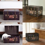 Retro Vintage Style Decorative Storage Trunk Chest Luggage Large Box Home Design. Fixed Price $123.88.