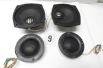 Lot 2-5.25" Speakers W/ Tweeter Grills & 2-ZX2M Midrange For Harley. Fixed Price $75.00.
