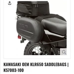2008-2018 Genuine Kawasaki KLR650 Saddlebag Set K57003-100A. Fixed Price $125.00.