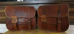 Combo Motorcycle Saddle 2 Side Bags Vintage Leather Swing Arm Luggage Tool Pouch. Fixed Price $59.43.