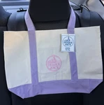 Trader Joes Large Lavender Purple Canvas Tote Bag 2026 Viral Drop Rare Fast Ship. Fixed Price $24.99.