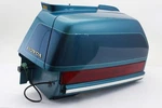 Right Saddlebag + Lid Barbados Blue Metallic For 92 Honda GL1500 Goldwing. Fixed Price $199.95.