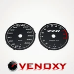 Kawasaki Zzr 1400 2006-2011 Km/h Aftermarket Black Gauge Faces. Fixed Price $44.99.